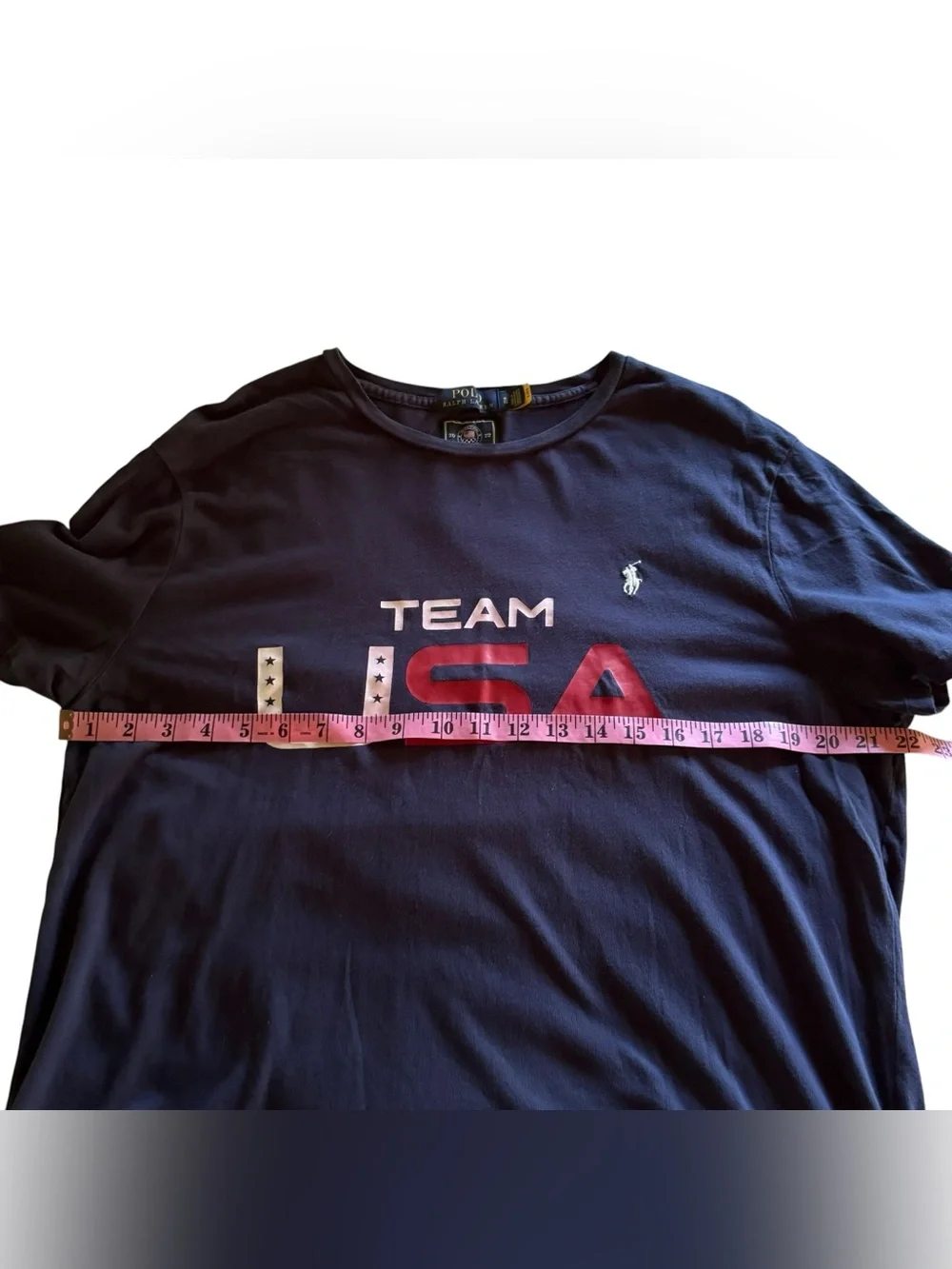 POLO Ralph Lauren Team USA Olympics 2022 T shirt Navy Blue XL Cotton Collectible